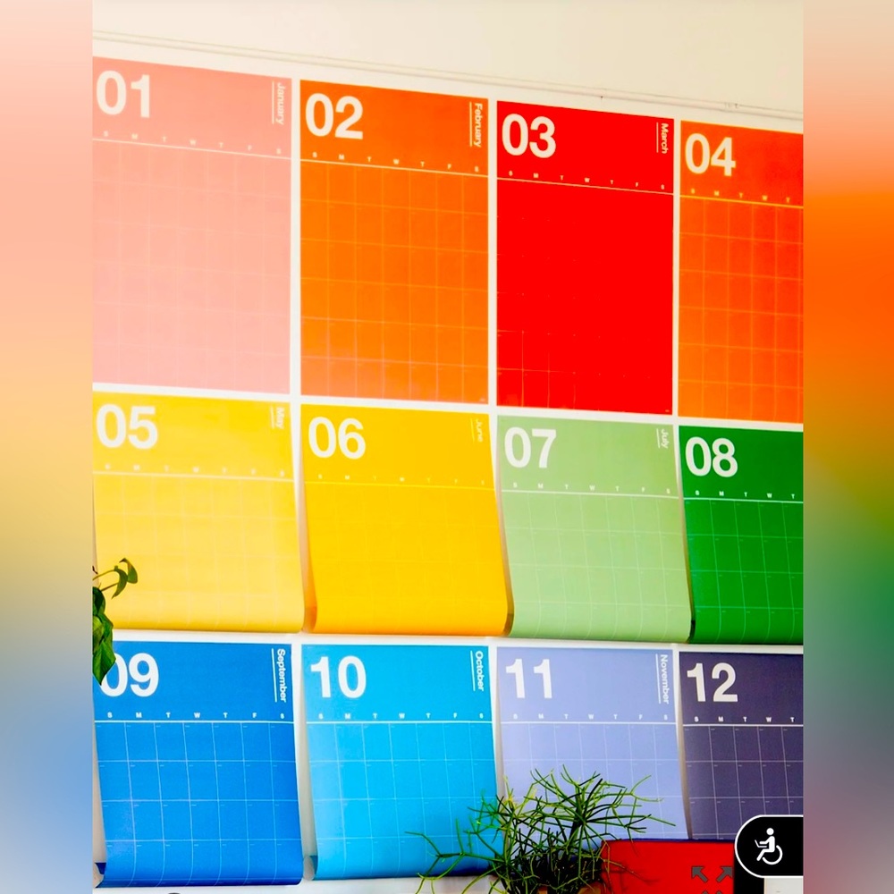Poketo Spectrum Wall Calendar